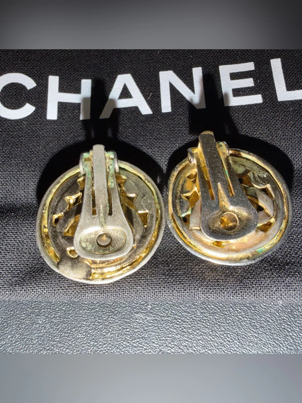 Vintage CHANEL Rubcamel Paris Gold-Tone Earrings